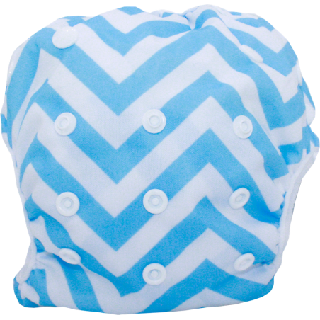 Schwimmwindel Muster - ZICKZACK blau Schwimmwindel Muster - ZICKZACK blau